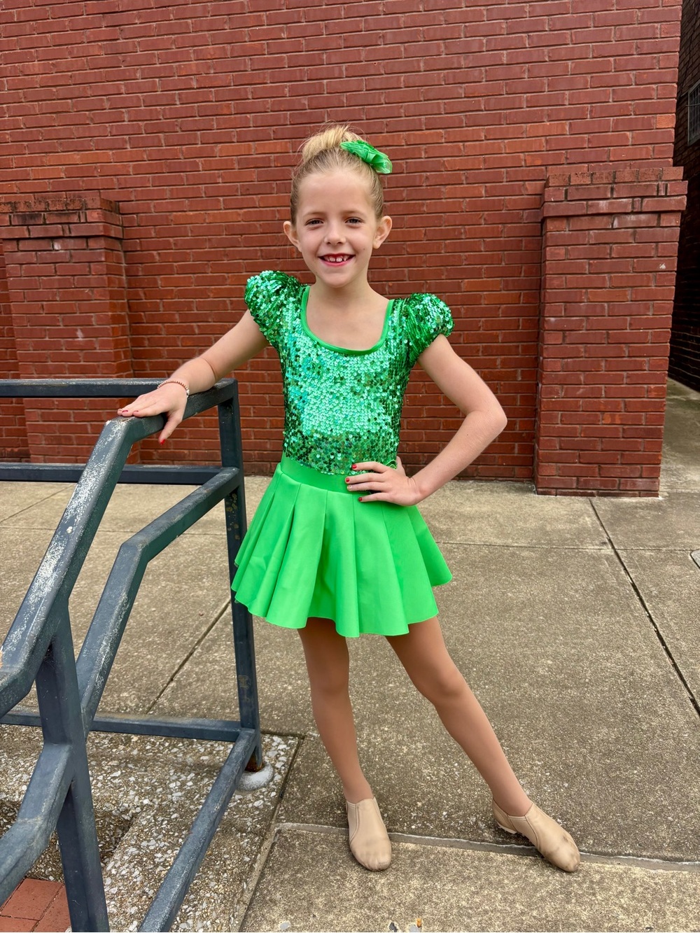 Weissman Emerald Green Sequin Dance Dress